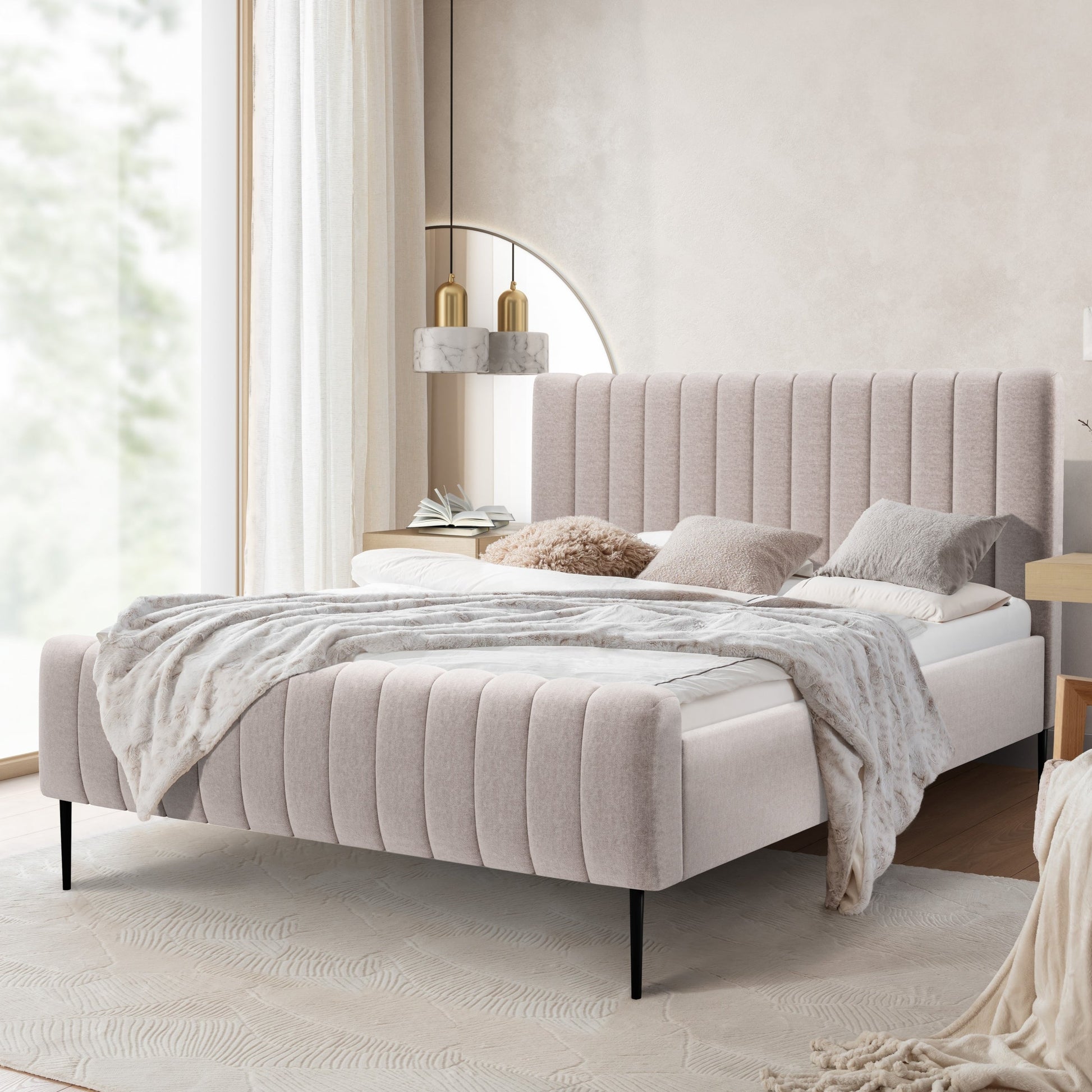 Gulta Austin melnas kājas 120; 140; 160; 180/200 cm Maya 01 - N1 Home