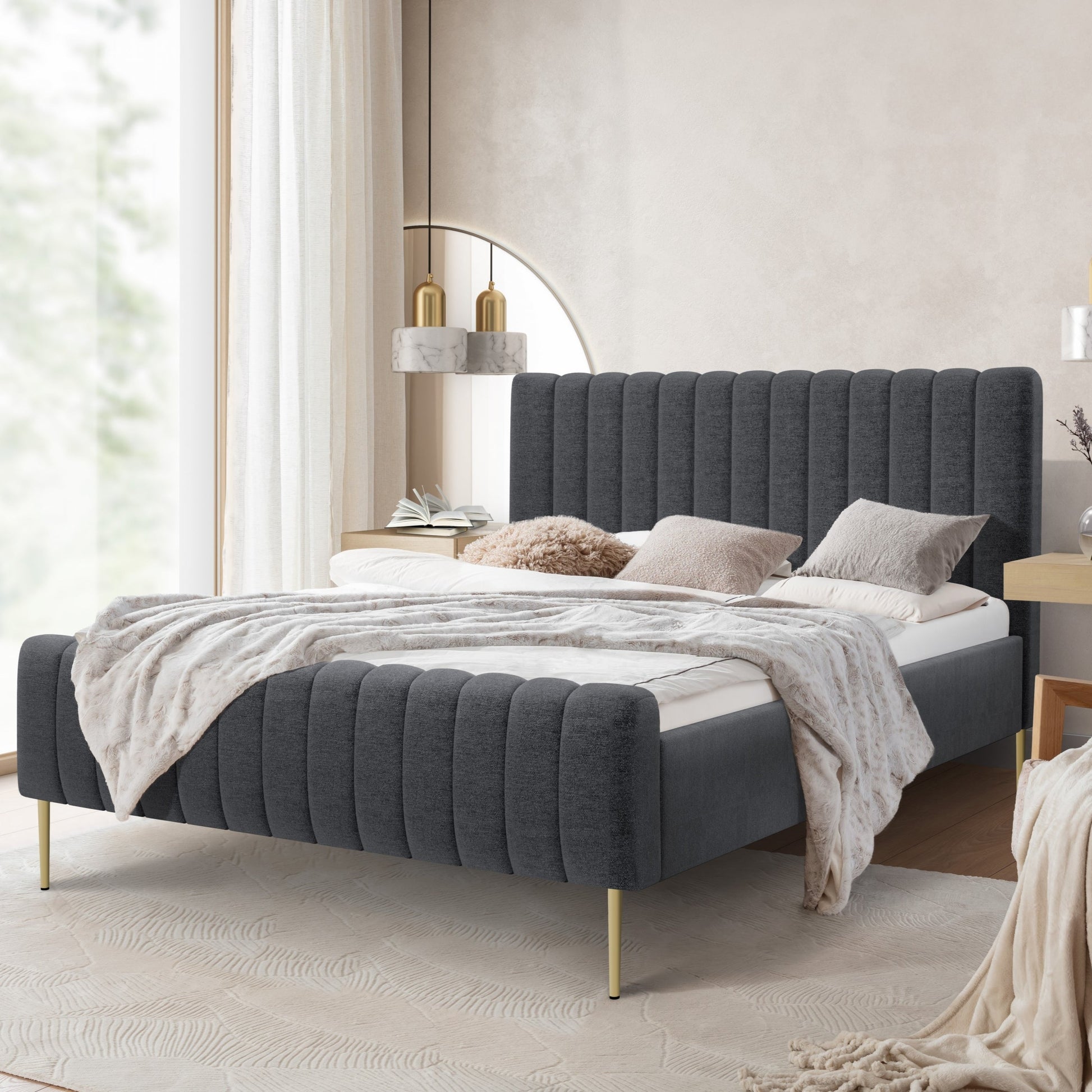 Gulta Austin zelta  kājas 120; 140; 160; 180/200 cm Raven 16 - N1 Home