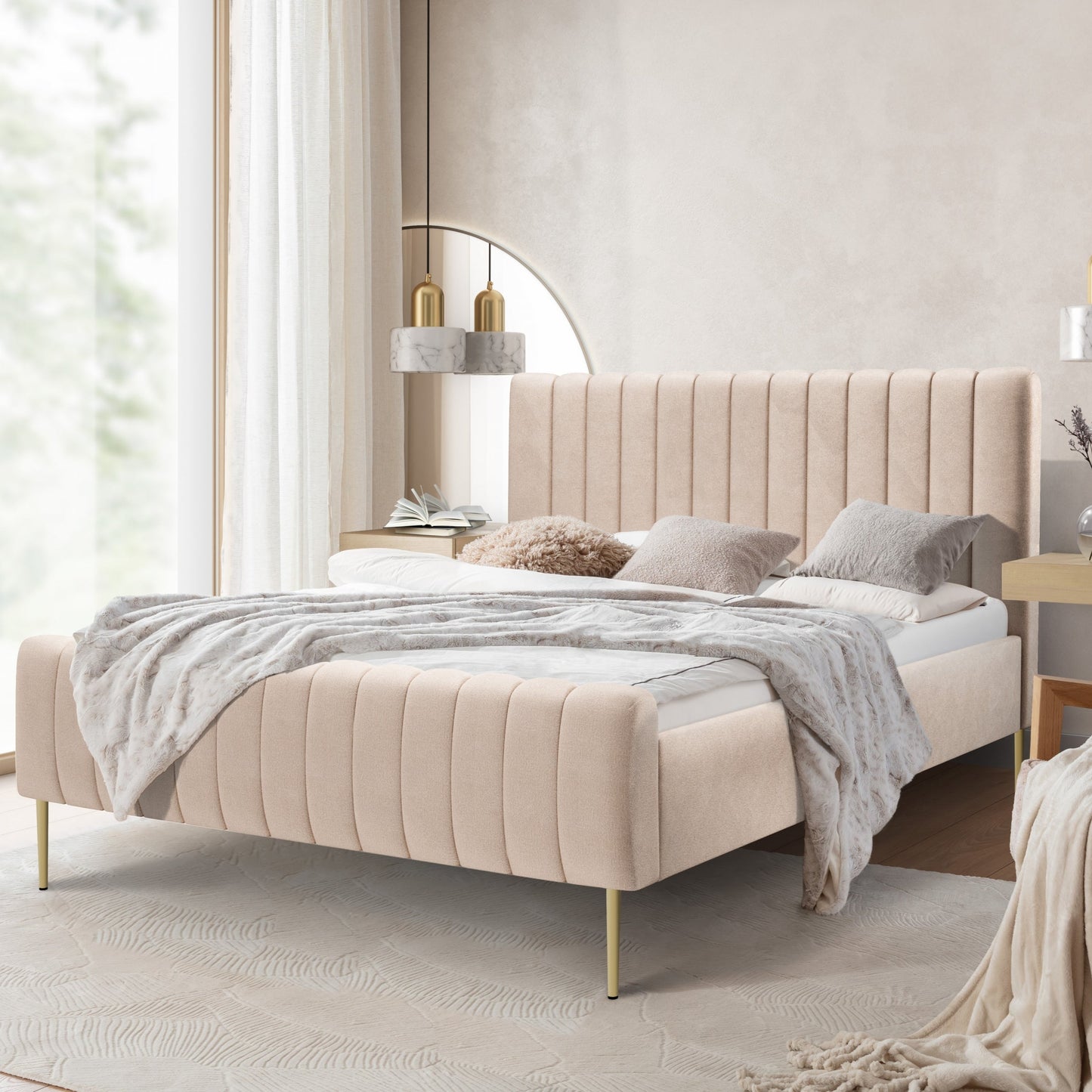 Gulta Austin zelta  kājas 120; 140; 160; 180/200 cm Salvador (SIC) 2 - N1 Home