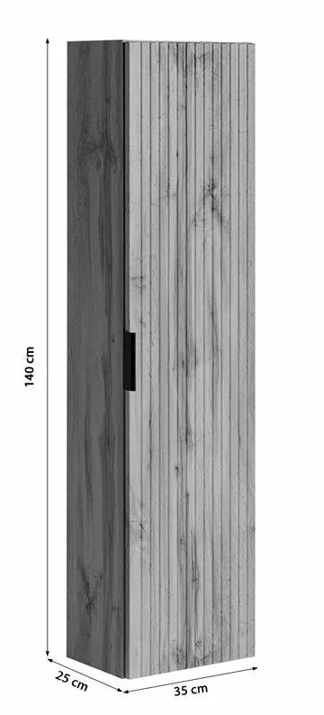 MIRNIT Vannas istabas statnis, 35 cm, piekarināms, ozola līstes