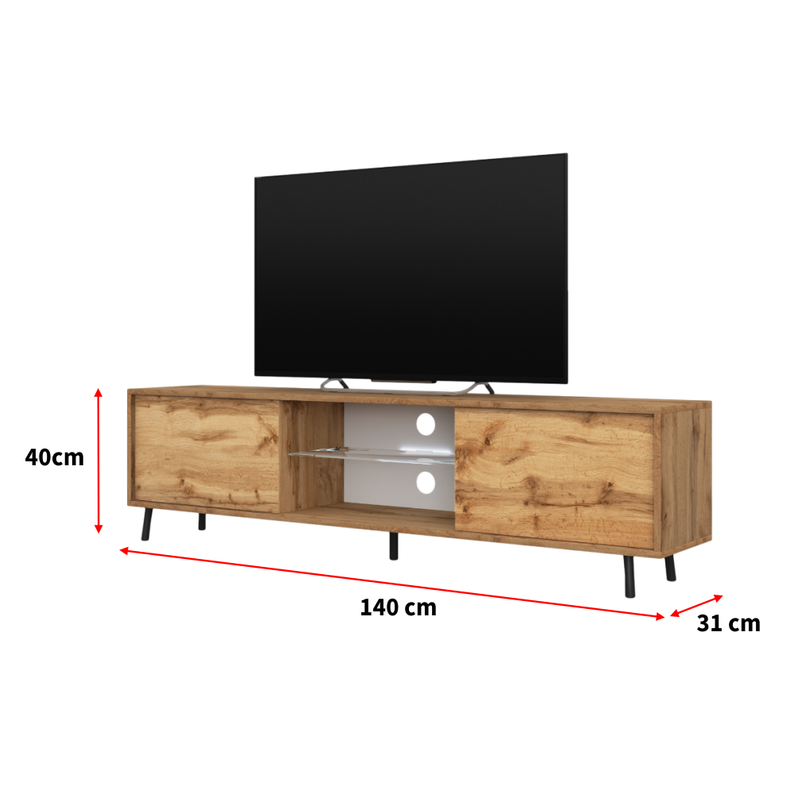 FYRLE TV skapis 140 cm, ozols - N1 Home