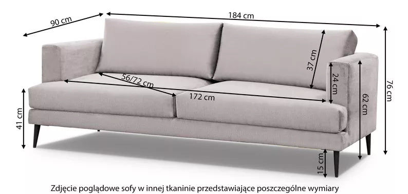 DAGATE Divvietīgs dīvāns, pelēks samts - N1 Home