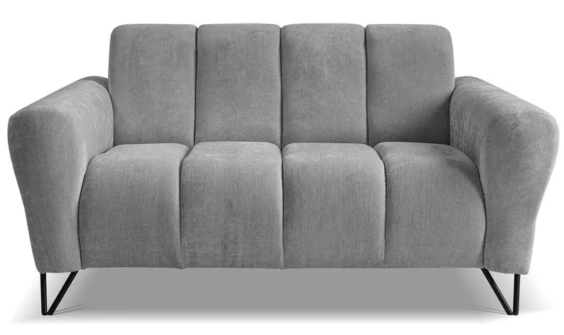 LAREVO Divvietīgs dīvāns, pelēks šenils - N1 Home