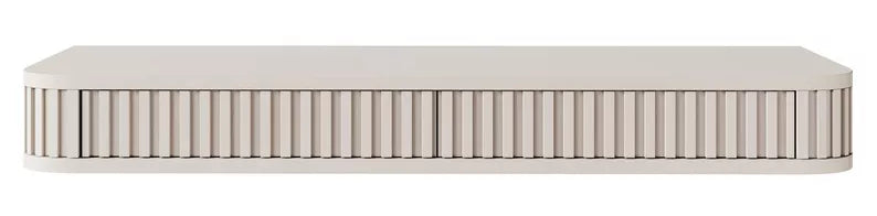 LOVORE Piekarināmais tualetes galdiņš ar rievām un divām atvilktnēm, 113 cm, pelēki bēšs - N1 Home