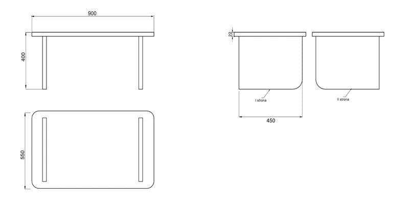 ALOS Galdu komplekts 140x90 un 90x55 cm, eļļots ozols