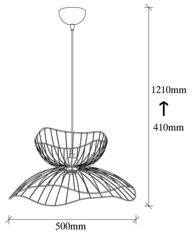 RISBLE Piekaramā lampa, diametrs 50 cm, dubultzelts