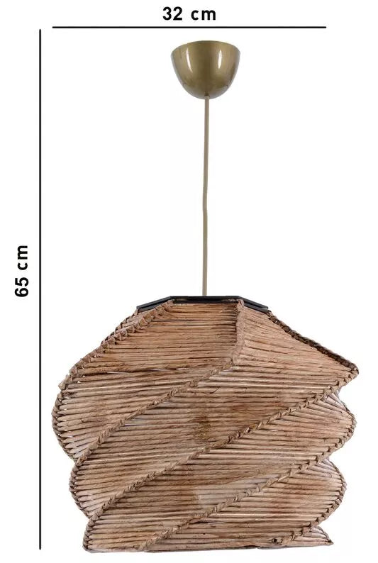 PRELLEIM Piekaramā lampa, diametrs 32 cm, bambusa abažūrs