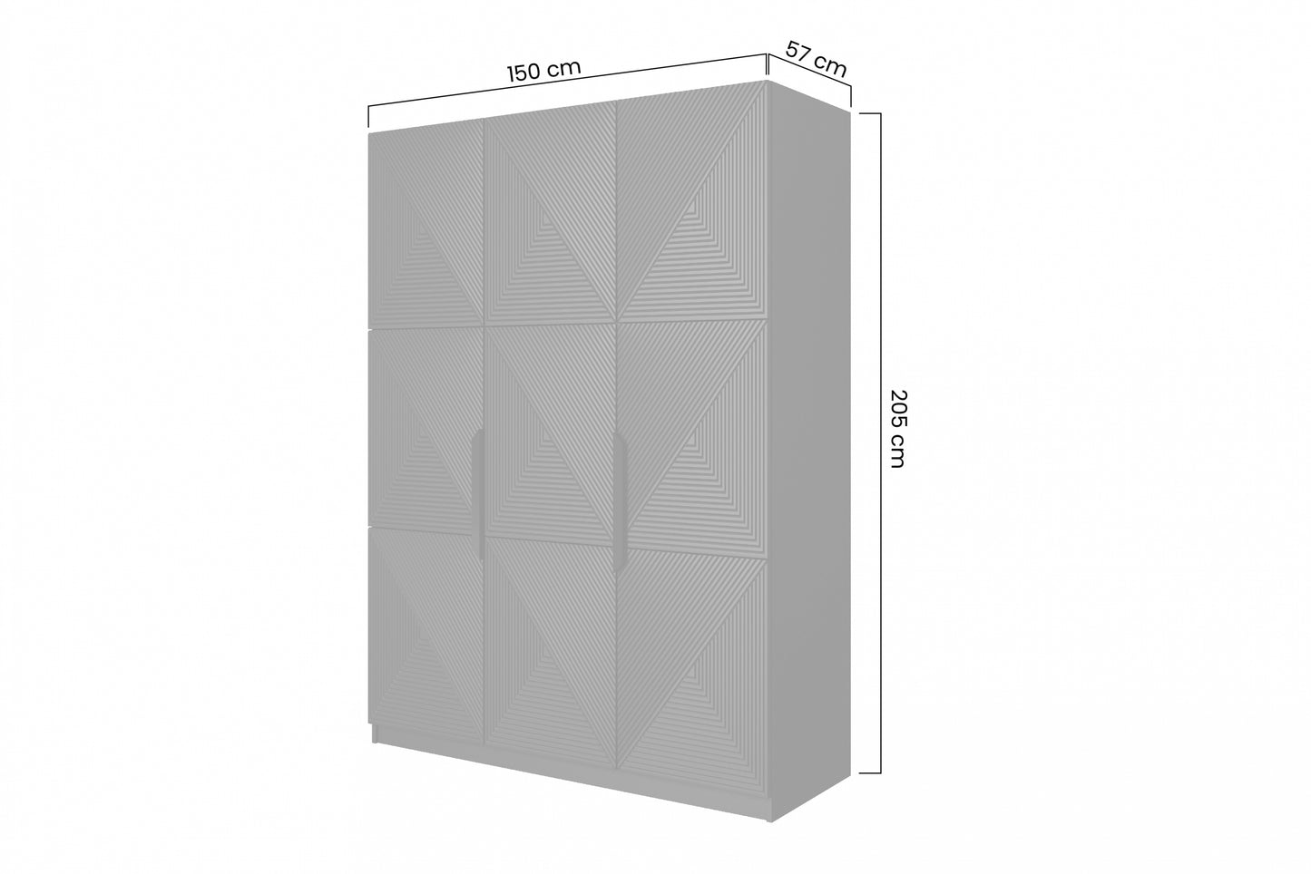 Skapis Oslo 150/205/57 cm balts - N1 Home