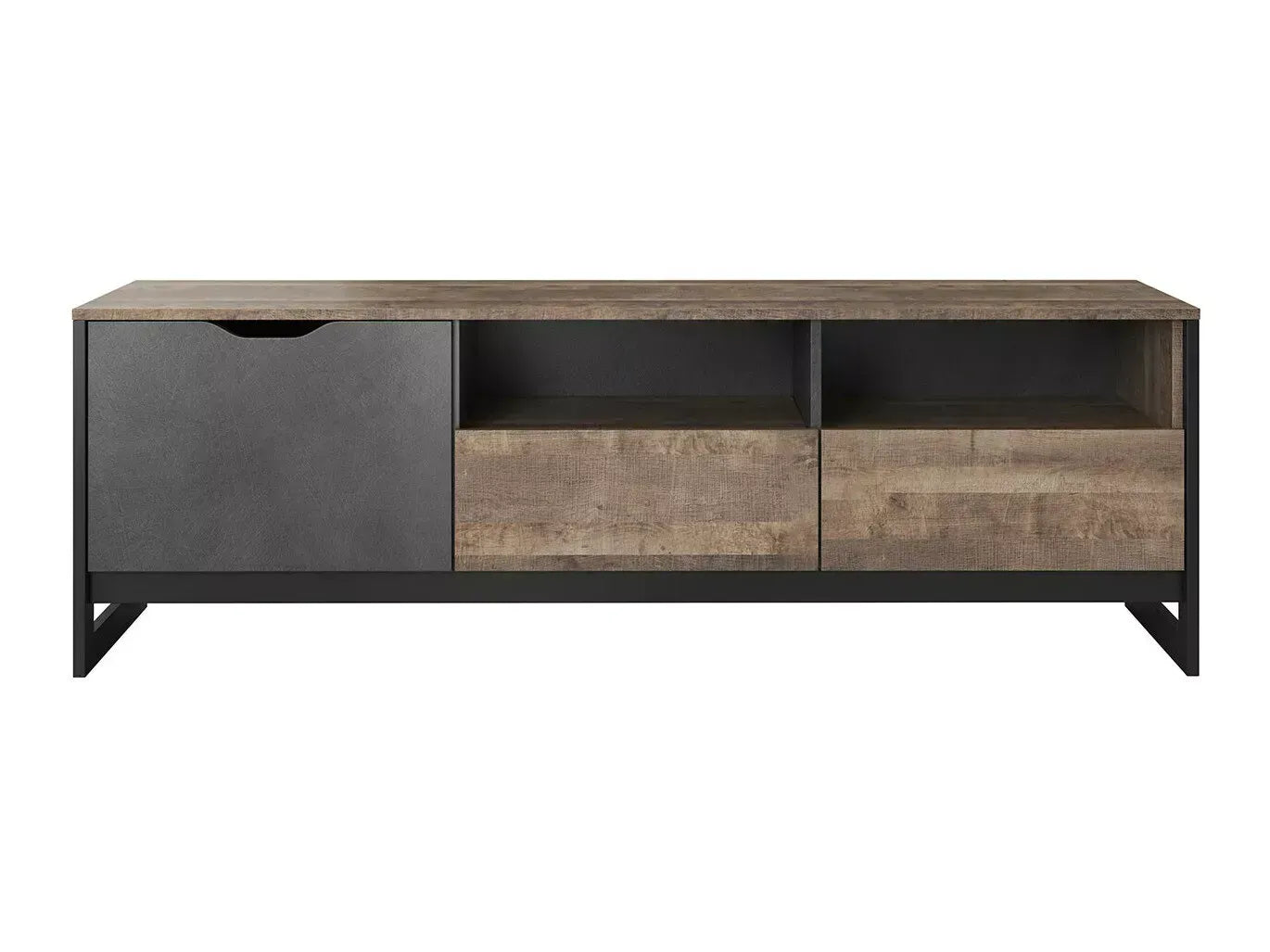 TV skapis Ardi 161/53/39,6 cm ozols, smilšu krāsas, grunge/matera - N1 Home