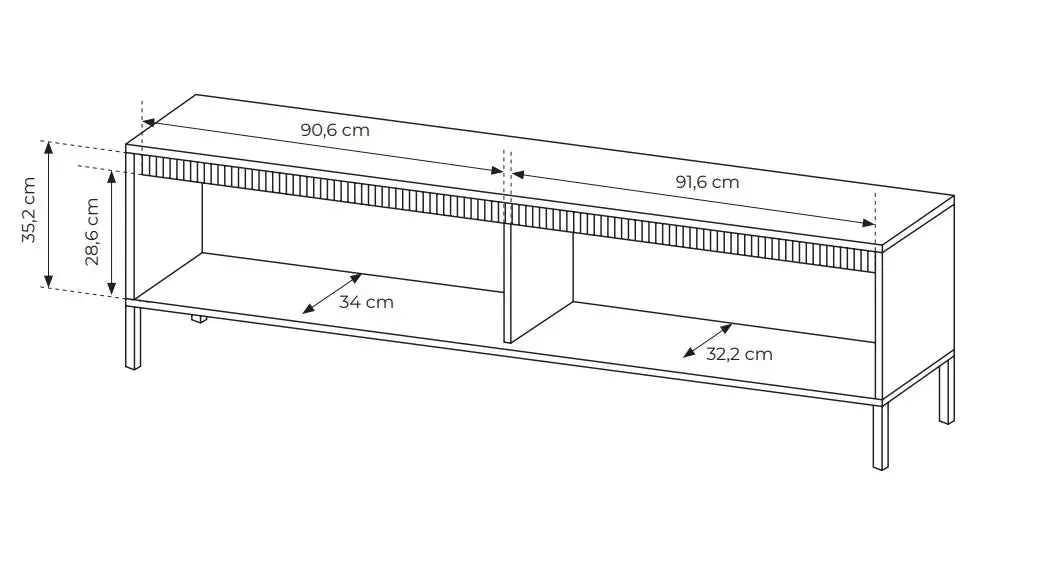 TV skapis Sensi 187/53/39 cm bēšs - N1 Home