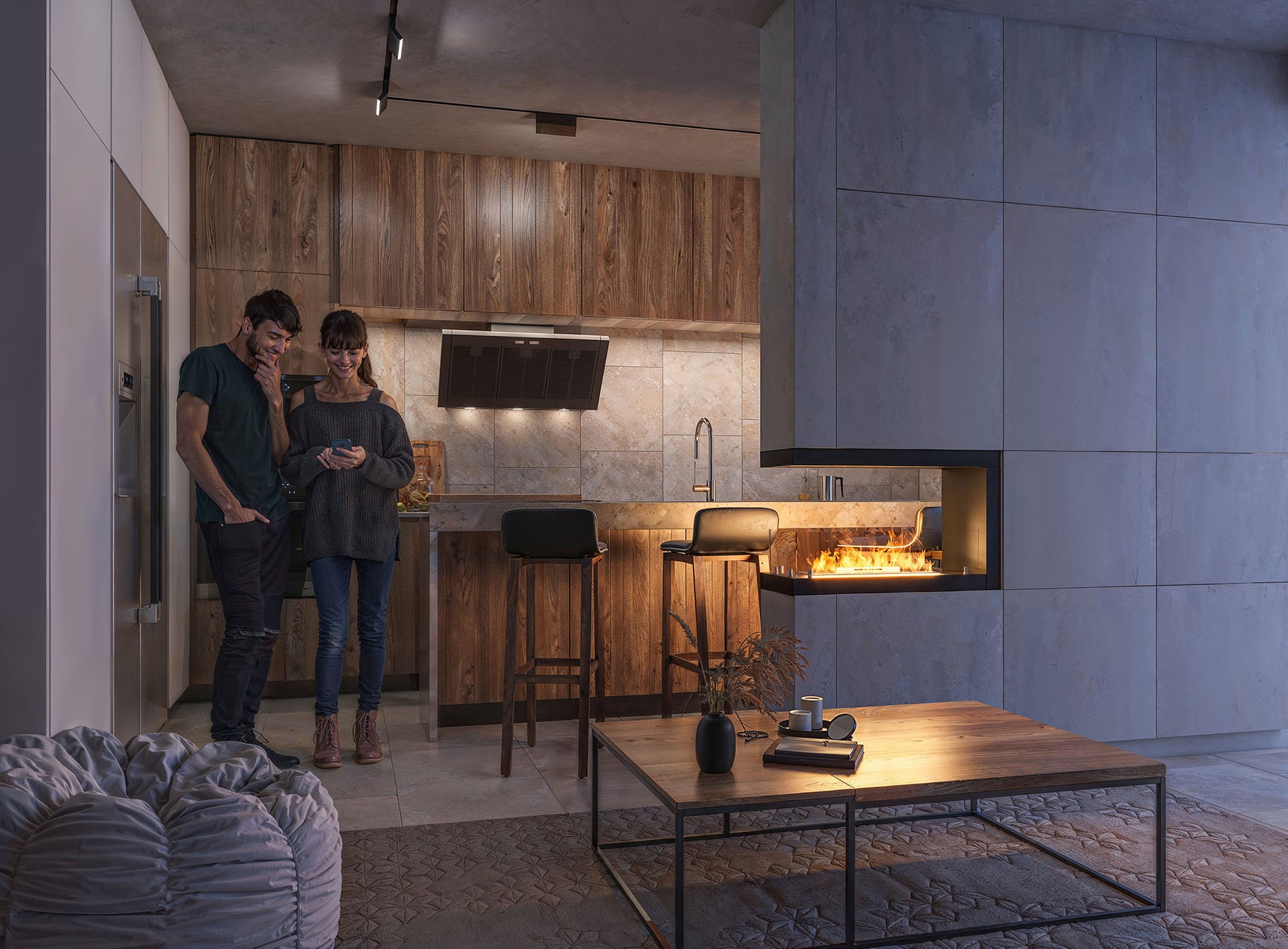 Biokamns Insi U800 80/50/30 cm melns - N1 Home