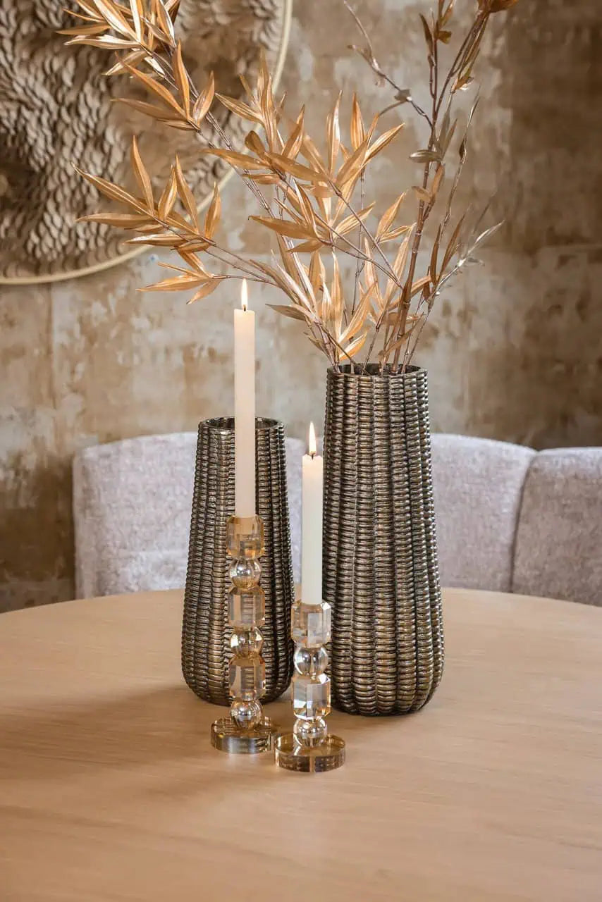 Vāze Richmond Interiors Loran small 35/14/14 cm zelts - N1 Home