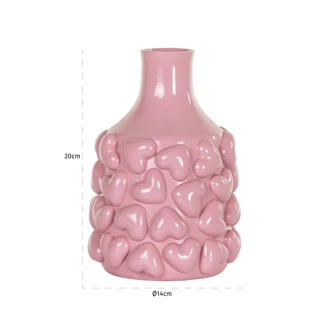Vāze Alexia Richmond Interiors 14/14/20 cm rozā