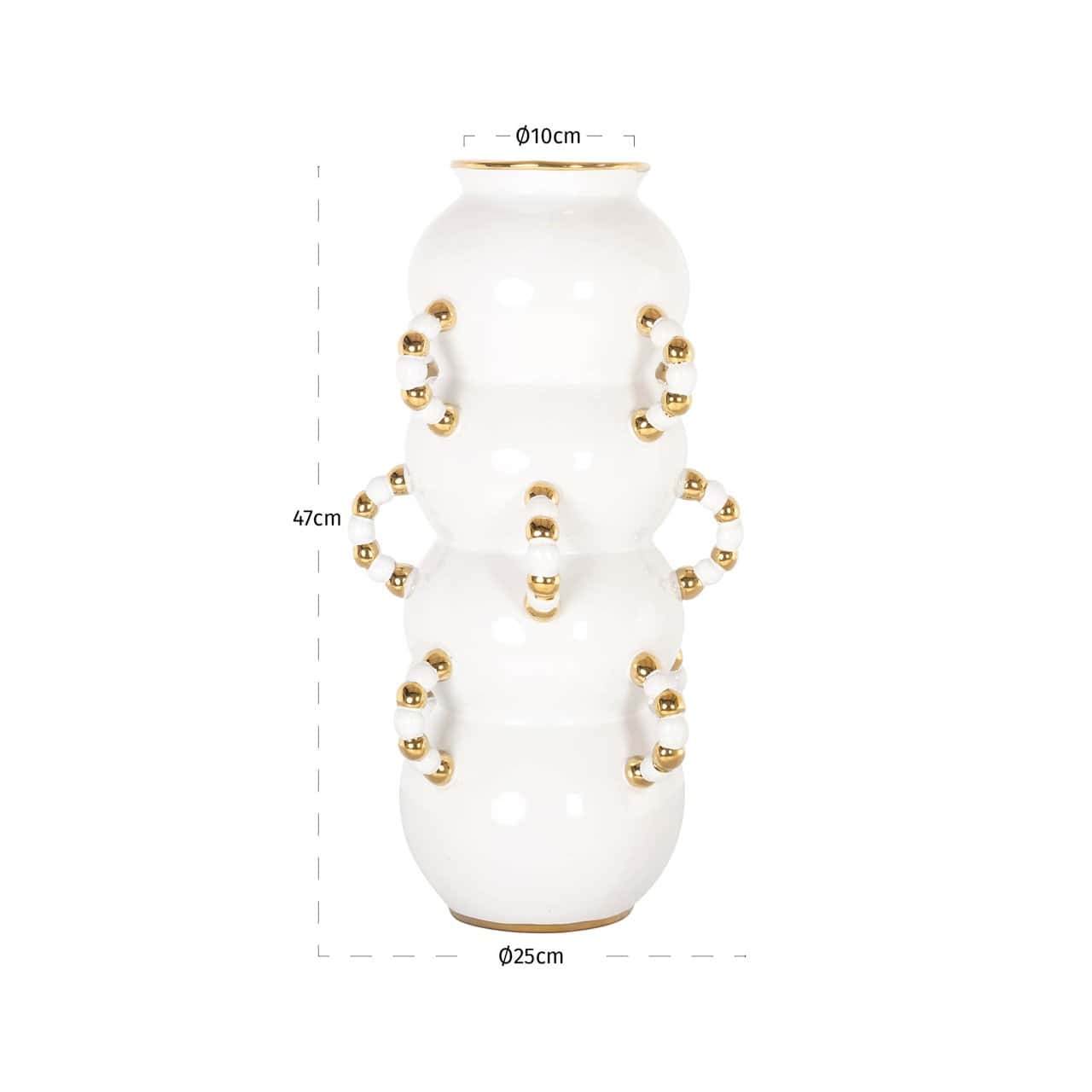 Vāze Pippy L Richmond Interiors 25/25/47 cm balts