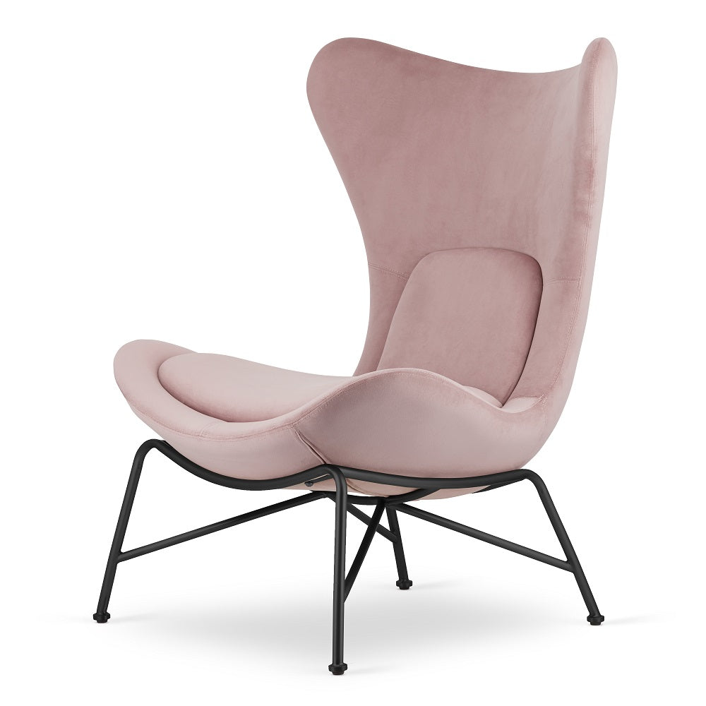Krēsls Dot Design Varde samta 78x98x43 cm rozā - N1 Home