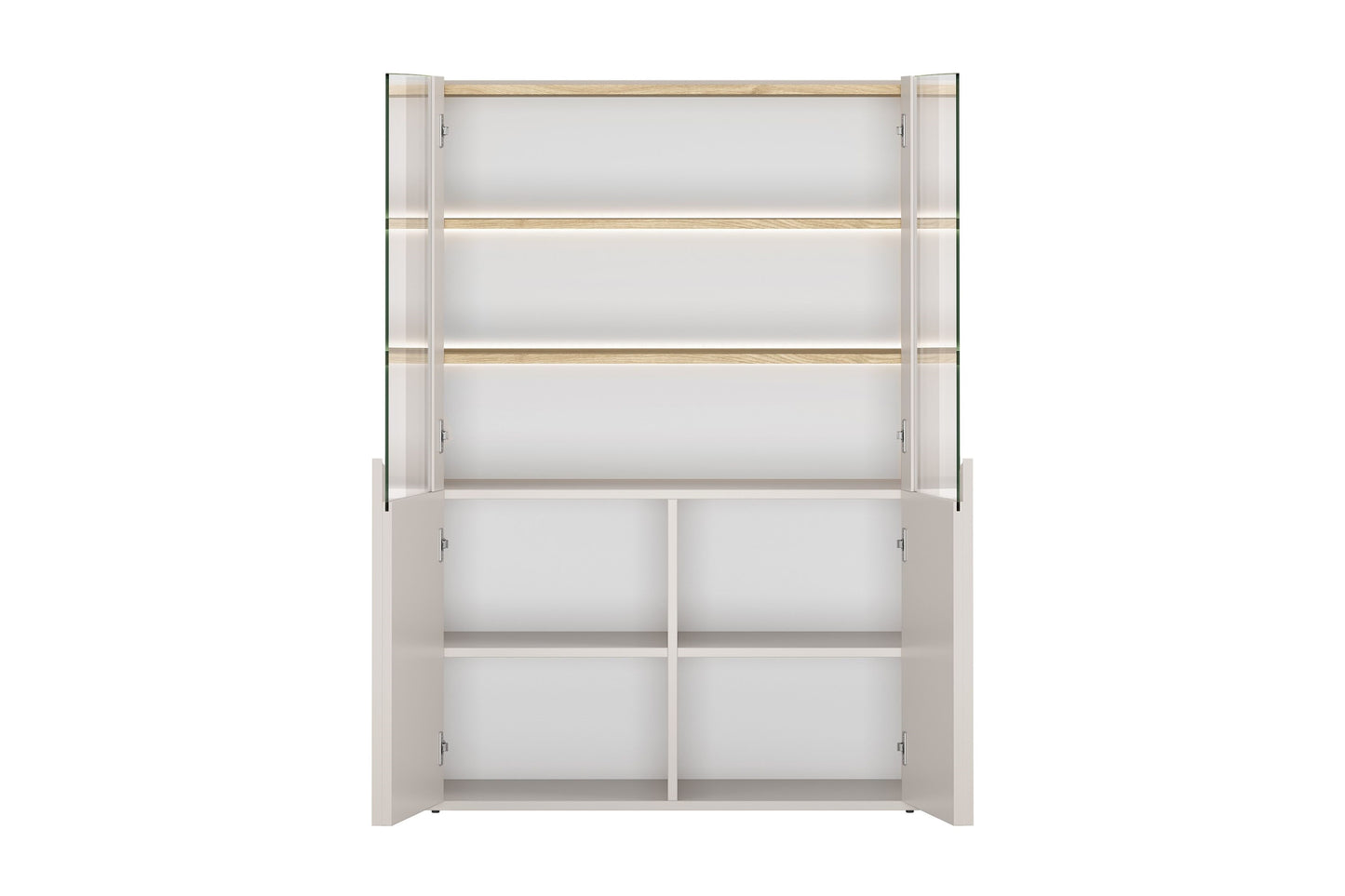 Vitrīna Amil 100/137.5/48 cm Kašmirs / Eļļots ozols - N1 Home