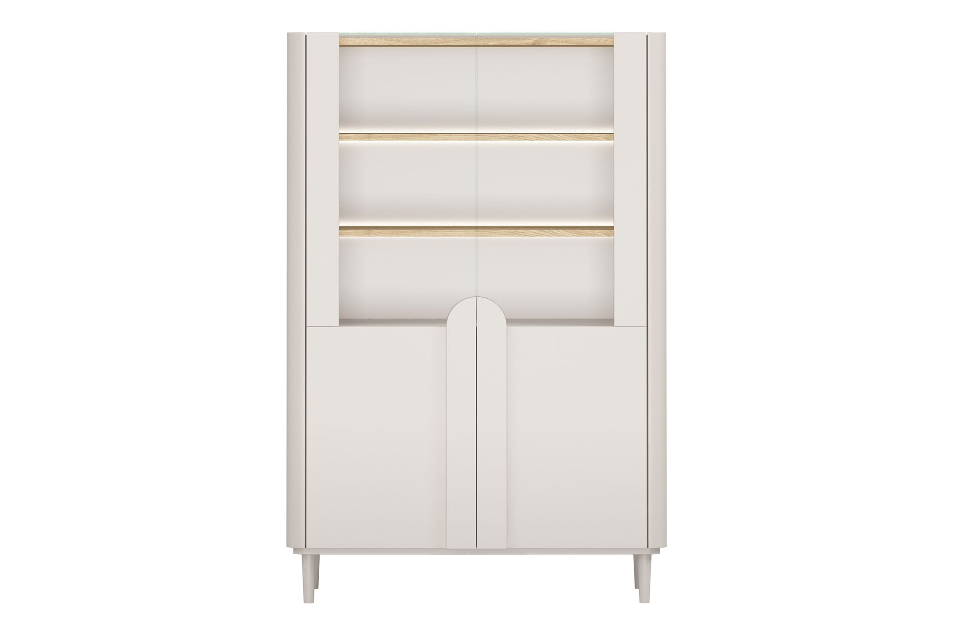 Vitrīna Amil 100/150/48 cm Kašmirs / Eļļots ozols - N1 Home