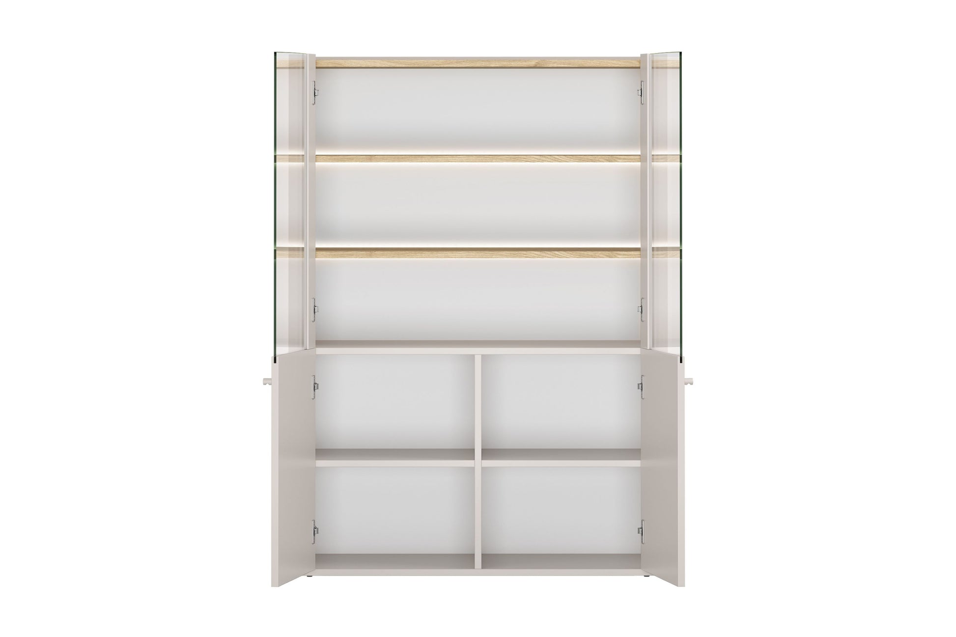 Vitrīna Elva 100/137,5/48 cm Kašmirs / Eļļots ozols - N1 Home