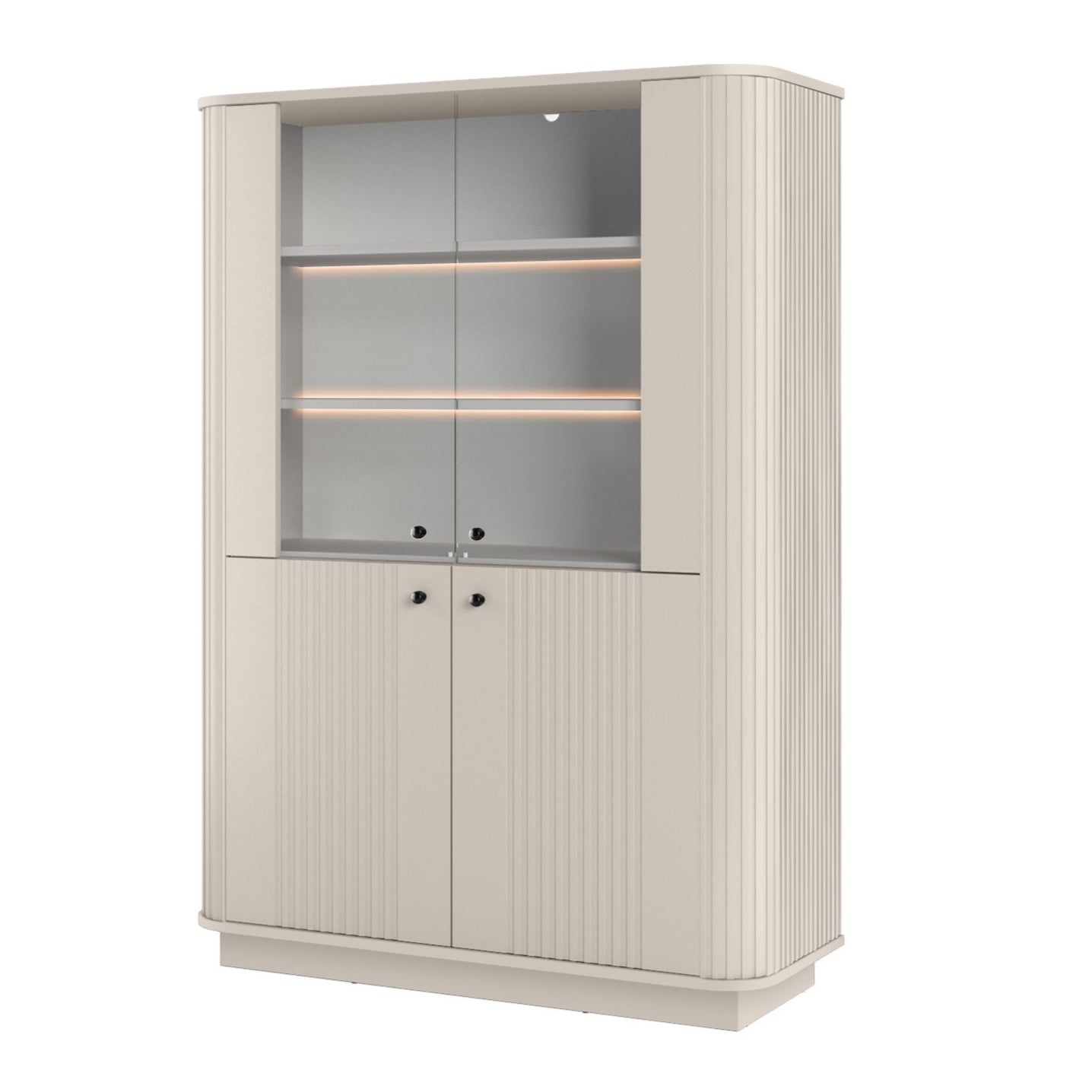 Vitrīnas skapis Vespa 103/148/38 cm kašmirs/zelts - N1 Home