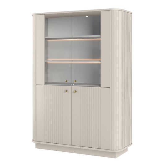 Vitrīnas skapis Vespa 103/148/38 cm kašmirs/zelts - N1 Home