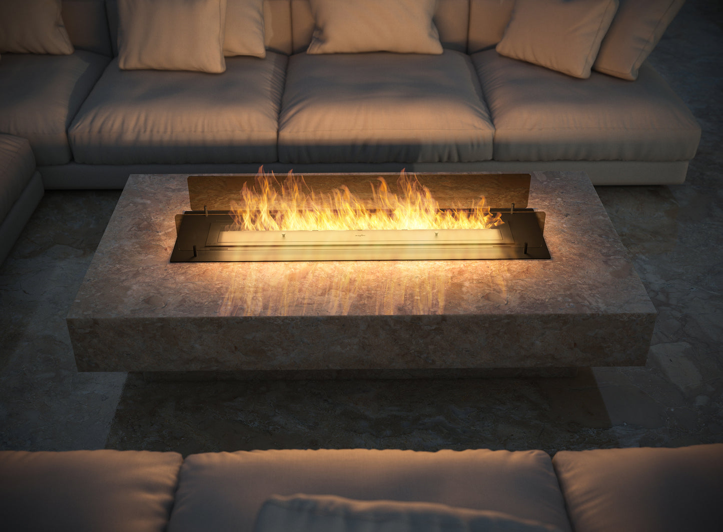 Biokamīns Inser 60/32/550; 100/32/50; 120/32/50 cm melns - N1 Home