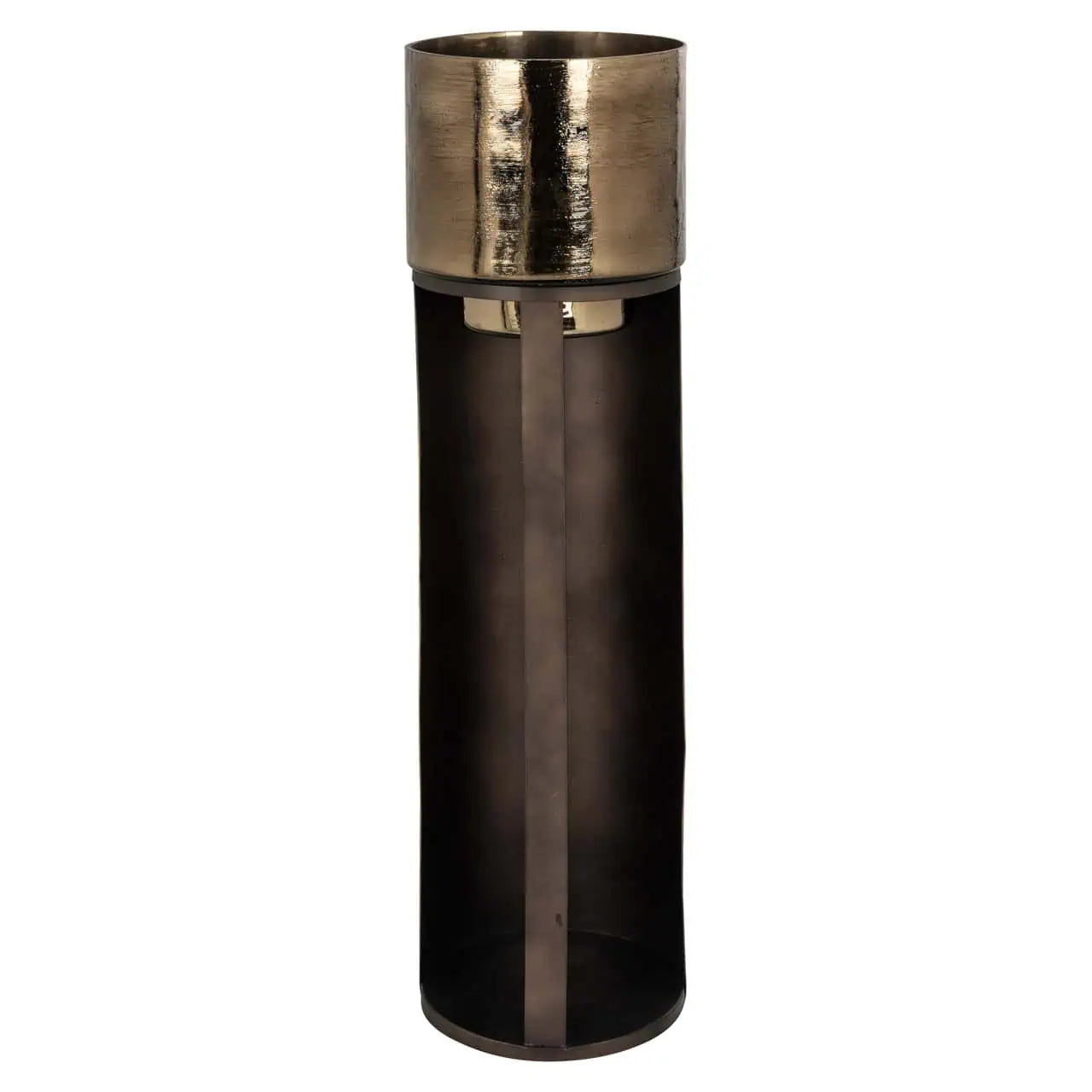 Svečturis Dane small Richmond Interiors 93/26,5/26,5 cm melns/zelts - N1 Home