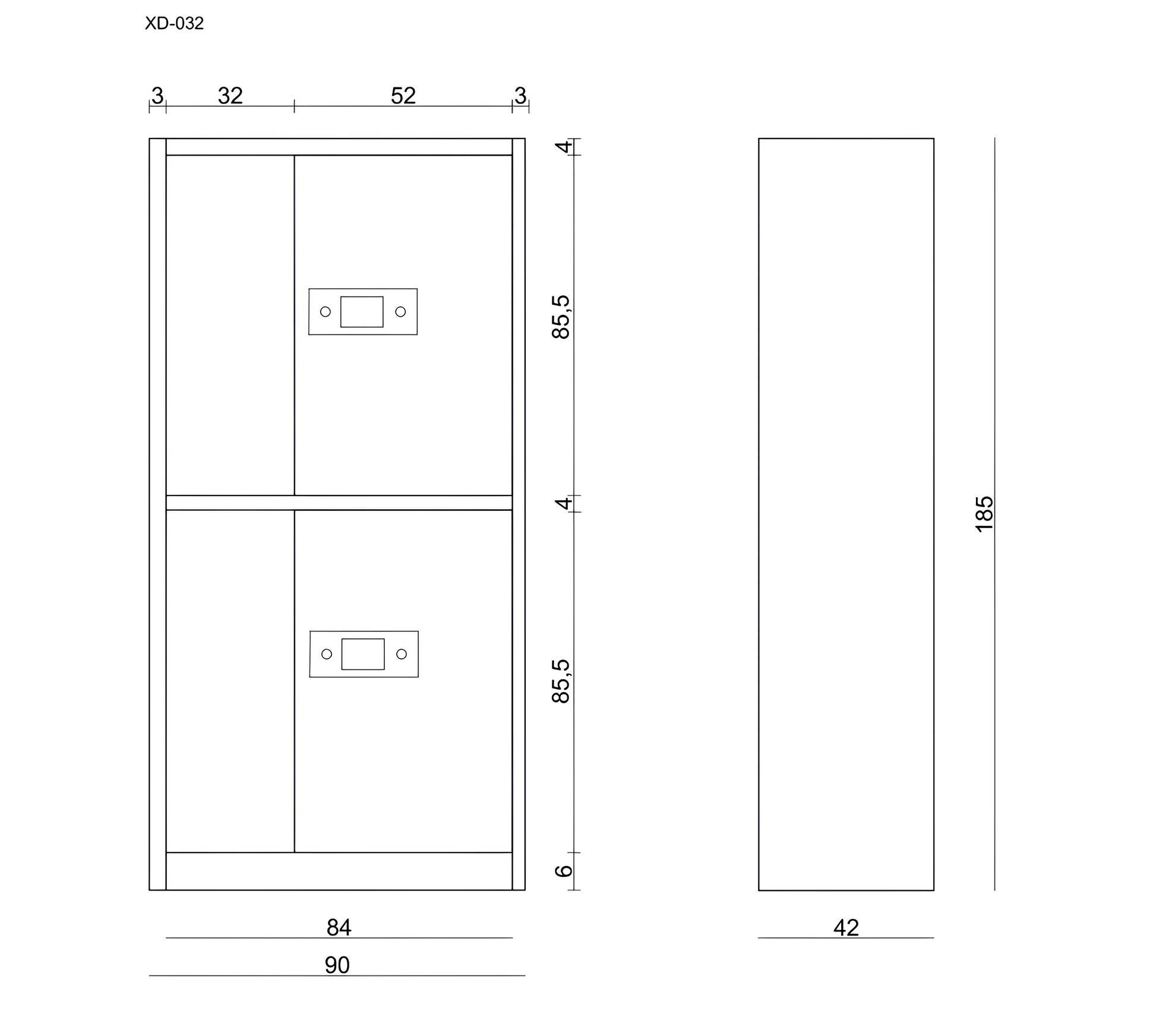 Skapis ARGO 185/90/40 cm melns - N1 Home