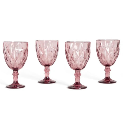 Vīna glāžu komplekts Luns 340 ml rozā - N1 Home