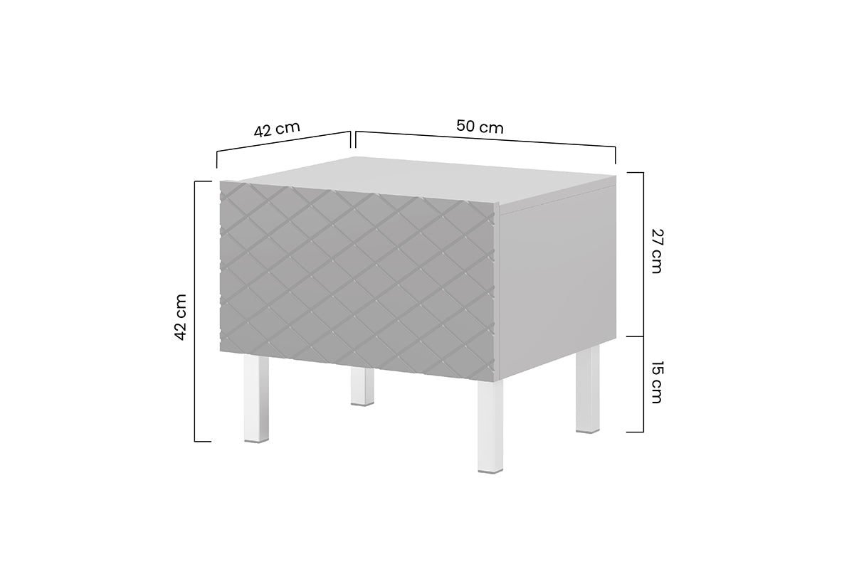 Naktsskapītis LUKKAII 50/42/42 melns/balts - N1 Home