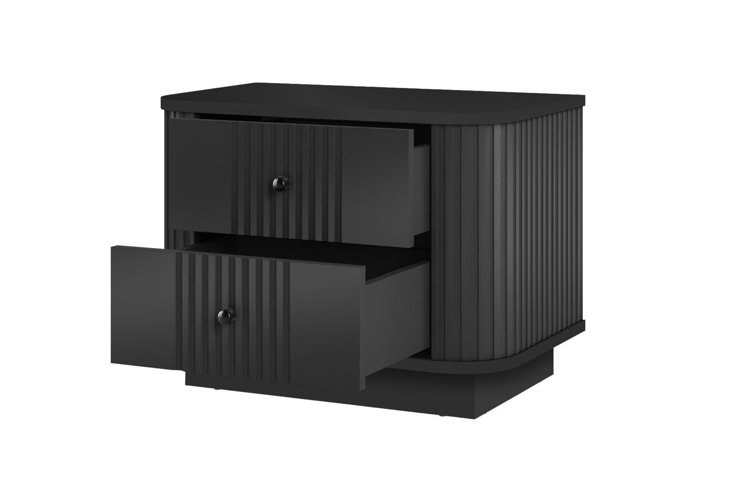 Naktsskapītis Vespa (2) 56/43/38 cm melns/melns - N1 Home