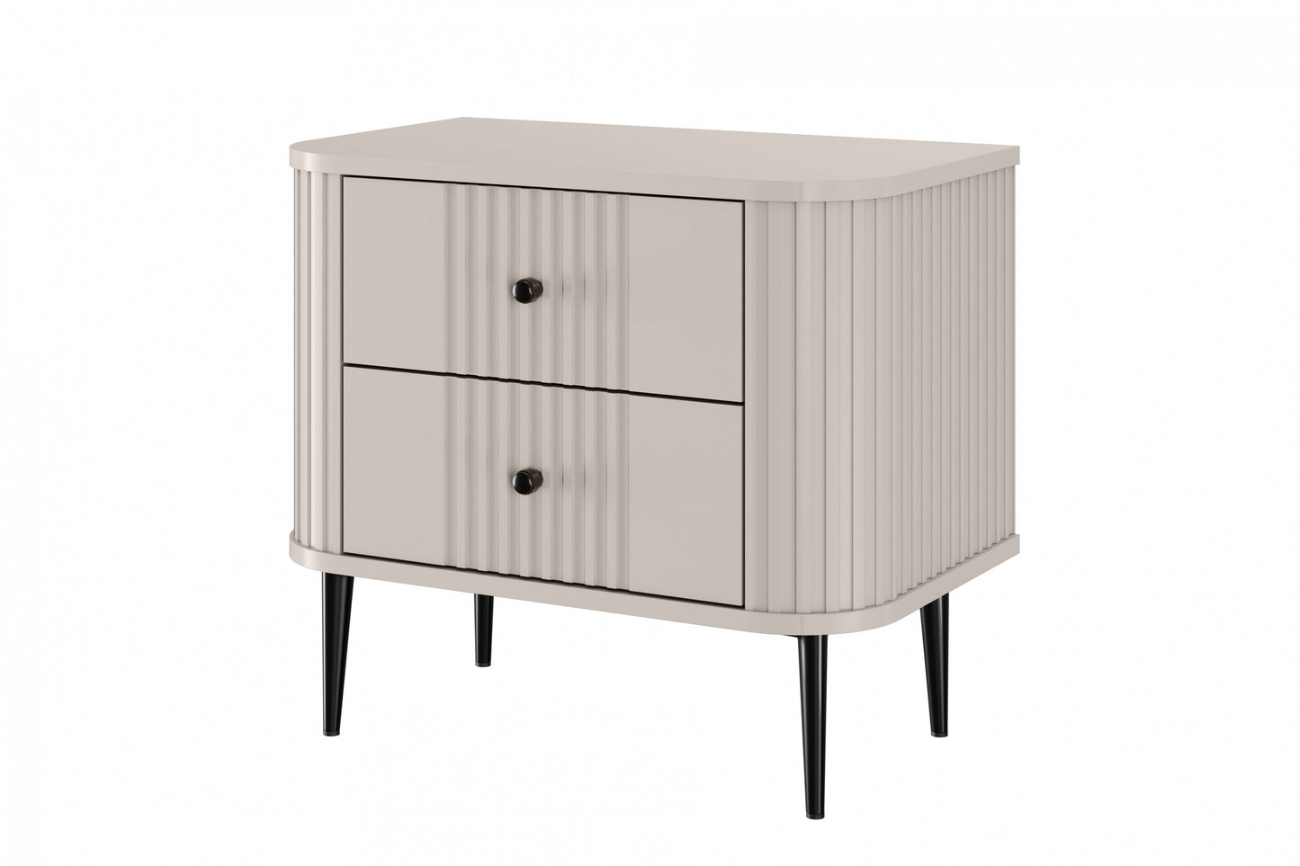 Naktsskapītis (2) Vespa 56/51/38 cm kašmirs/melns - N1 Home