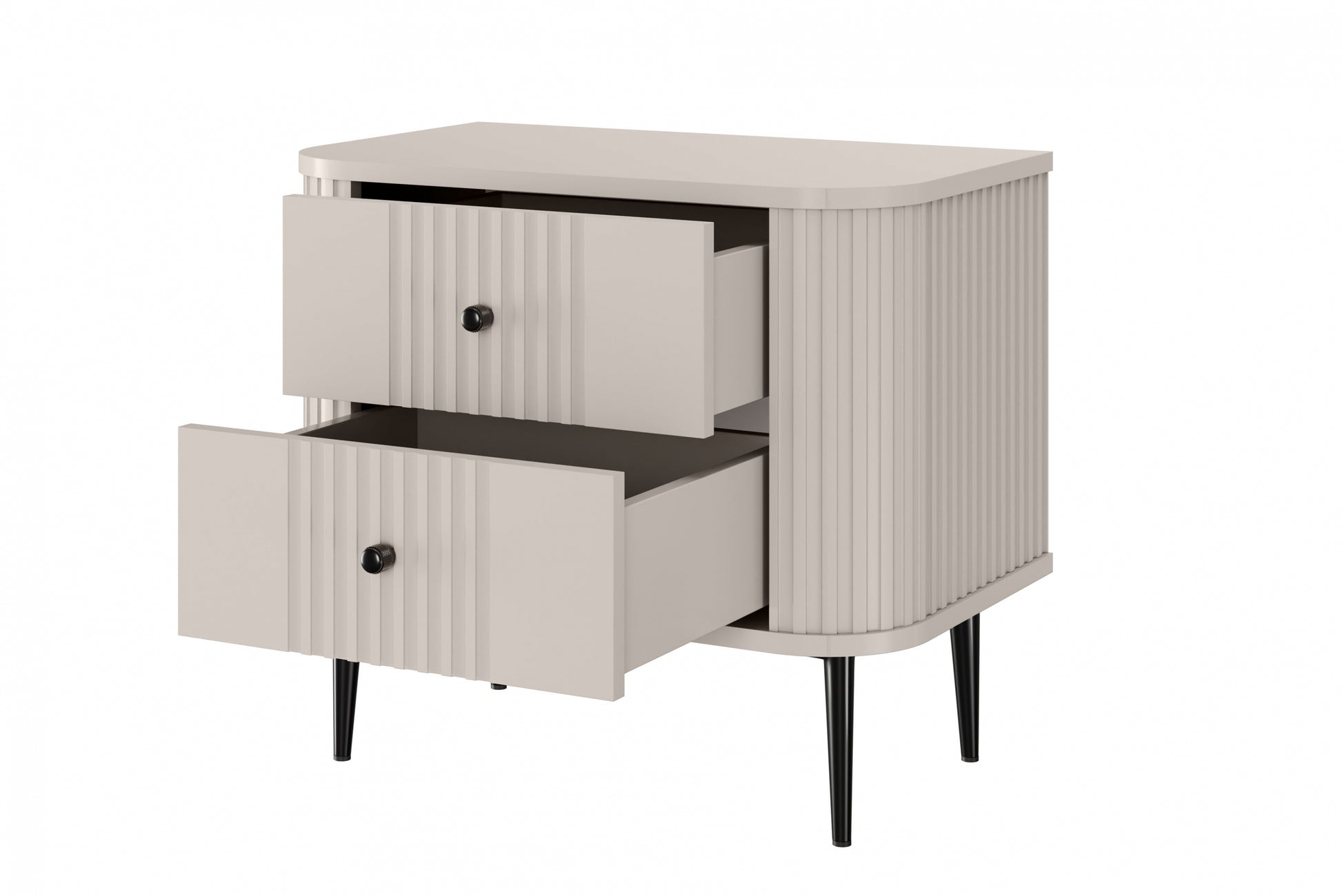 Naktsskapītis (2) Vespa 56/51/38 cm kašmirs/melns - N1 Home