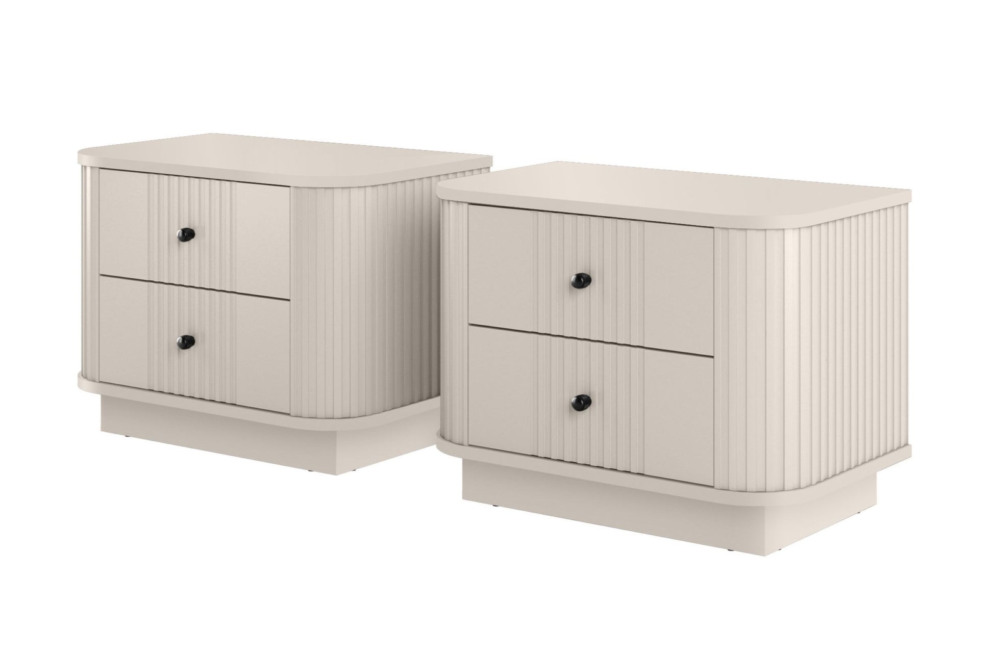 Naktsskapītis Vespa (2) 56/43/38 cm kašmirs/melns - N1 Home