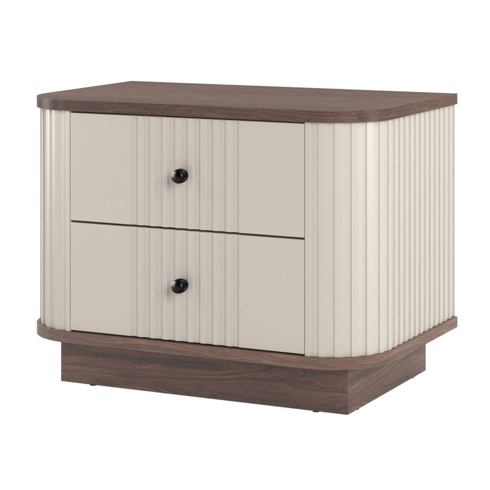 Naktsskapītis Vespa (2) 56/43/38 cm kašmirs/rieksts/melns - N1 Home