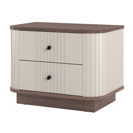 Naktsskapītis Vespa (2) 56/43/38 cm kašmirs/rieksts/melns - N1 Home