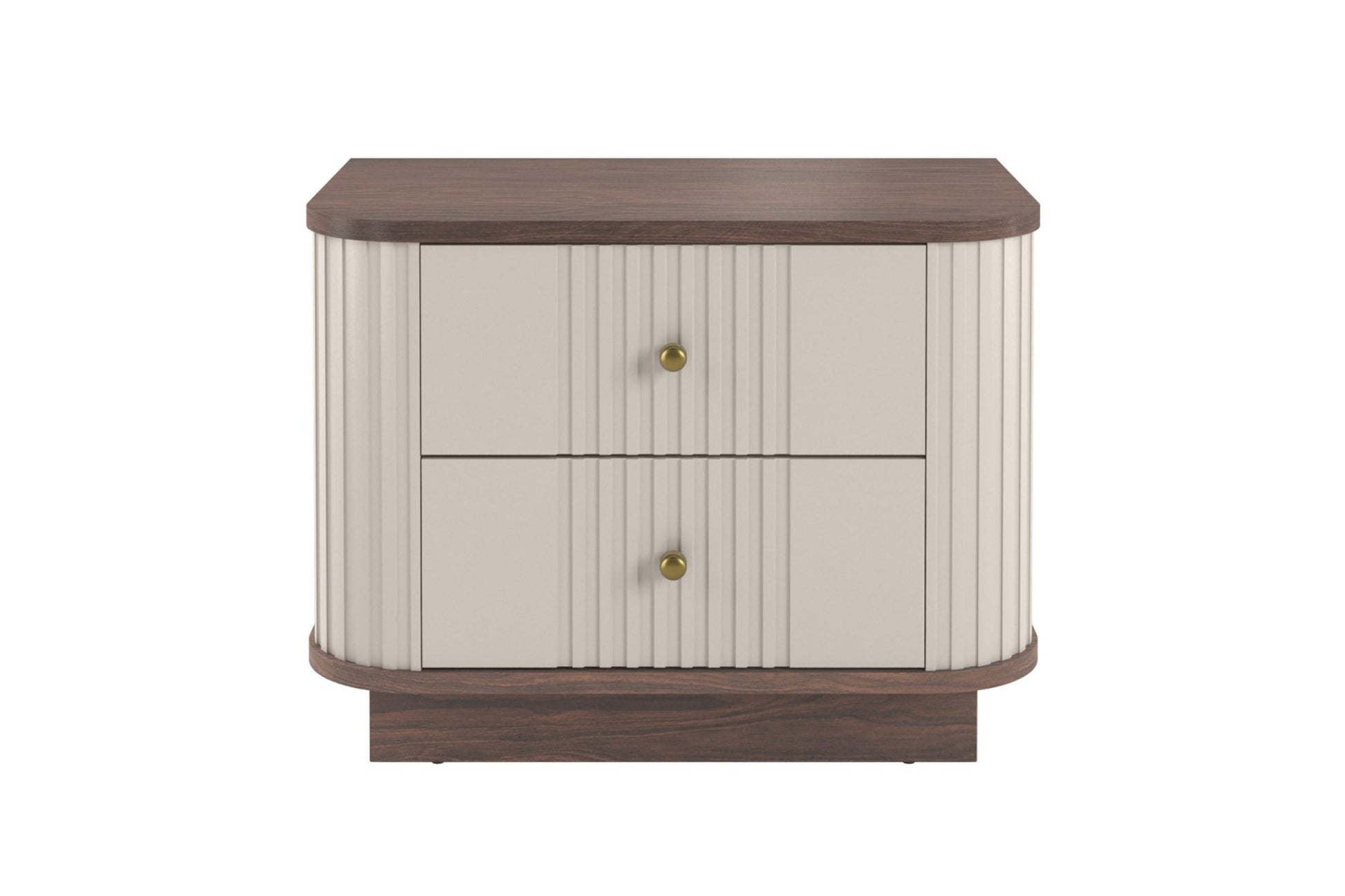 Naktsskapītis Vespa (2) 56/43/38 cm kašmirs/rieksts/zelts - N1 Home