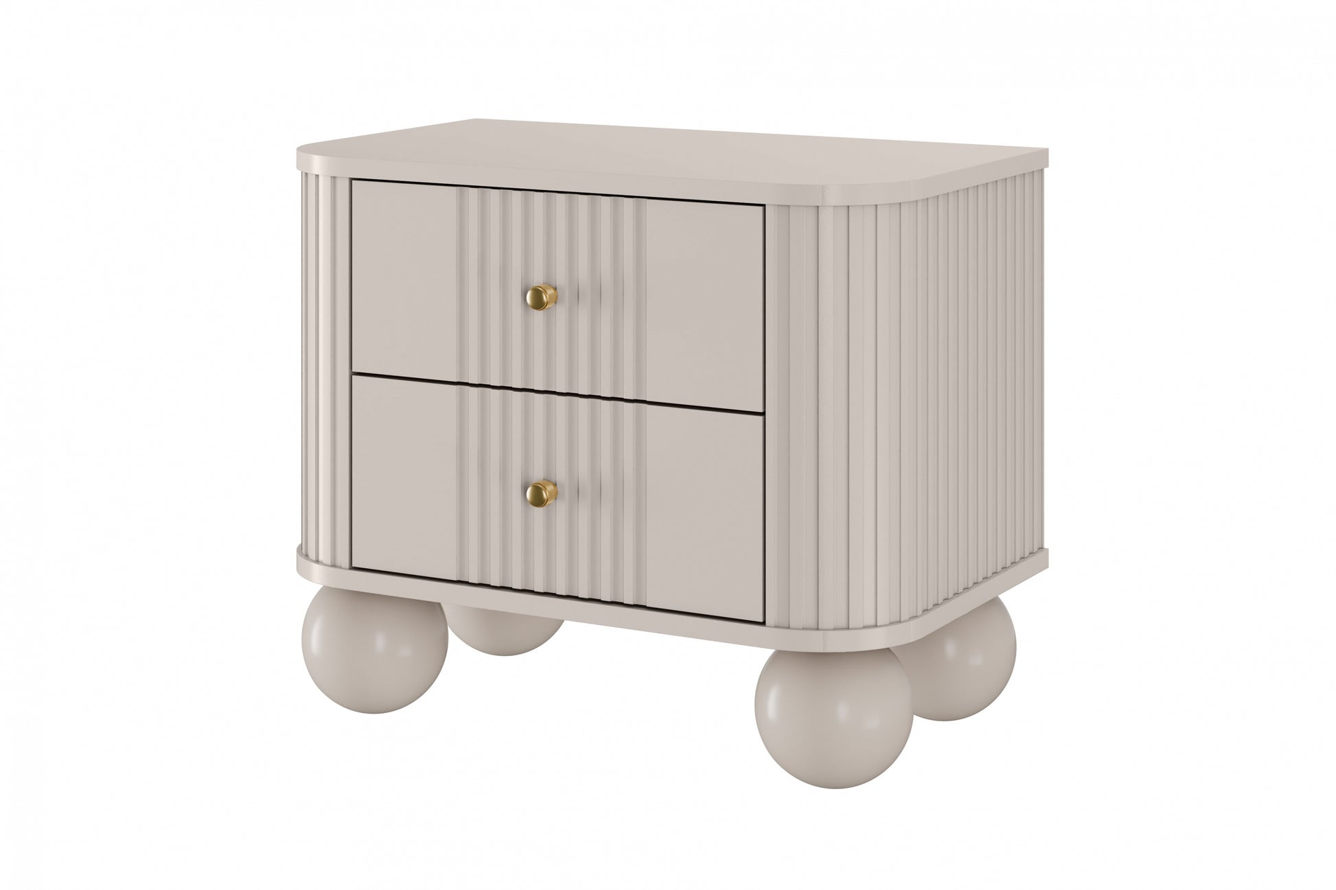 Naktsskapītis (2) Vespa 56/48/38 cm kašmirs/zelts - N1 Home