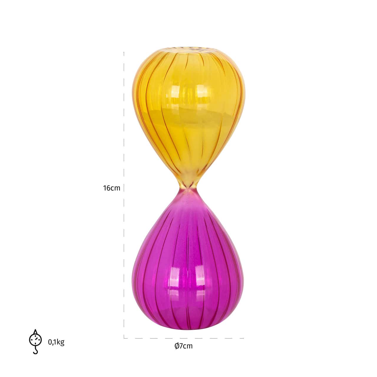 Dekoratīvs priekšmets Jahla Richmond Interiors 16/7/7 cm purple/dzelts