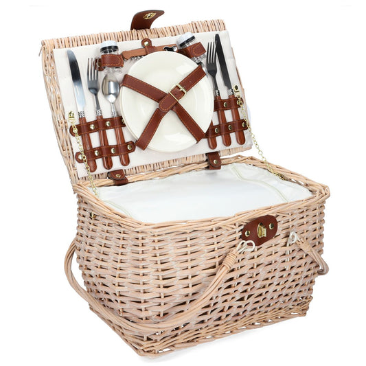 Piknika grozs PIKNIKS 2 personām, dabīgs 38x25x25 cm - N1 Home