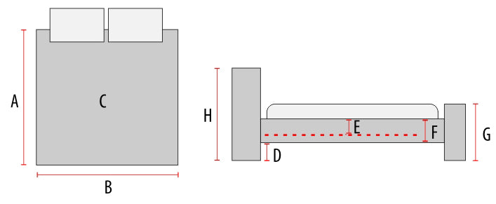 Pinko gulta pelēka 160x200cm - N1 Home